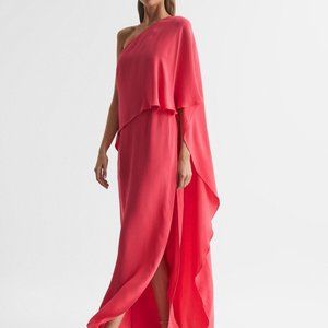 REISS Womens CORAL JORDYN OFF-SHOULDER CAPE MAXI DRESS UK Size 6